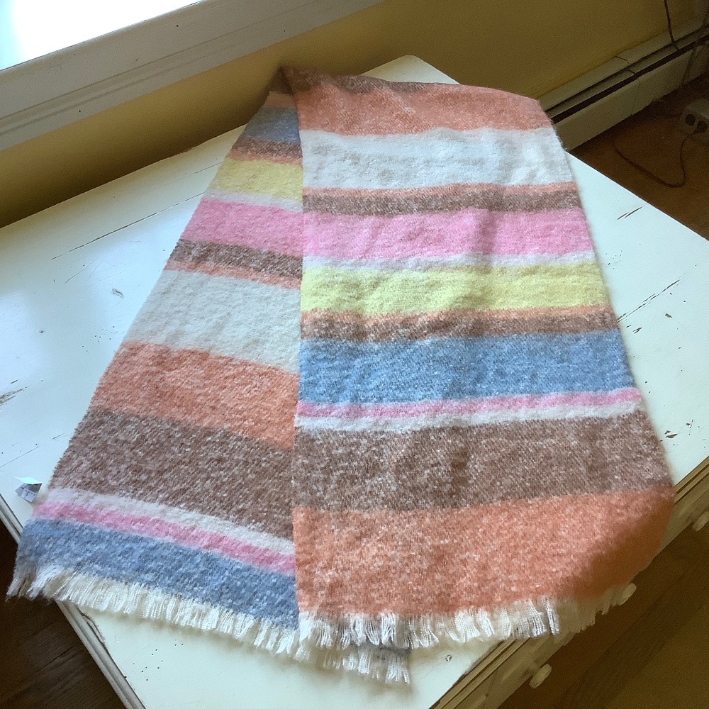 NEW w/Tags AMERICAN EAGLE AEO striped fringed warm & SOFT scarf